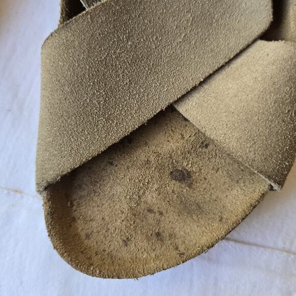 Birkenstock Tulum Women's Suede Cross Cross Slingback Sandals Beige Size 40/US 9 - Picture 11 of 11